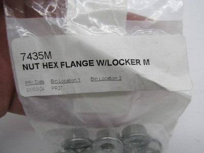 Lot of 7 Harley-Davidson OEM NOS Hex Flange Nut w/ Lock Patch 7435M