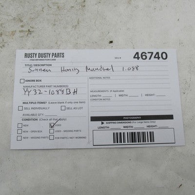 Sunnen 1.088" Keyway Honing Mandrel Body YY32-1088BH