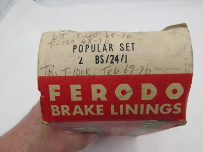 Pair of Ferodo Popular Set Brake Linings BS/24/1 Triumph T-100R TR6 T120 T150
