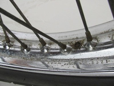 BSA A65 A50 Chrome Spoke Spoked Rear Quick Wheel w/ Challenger Tire 11