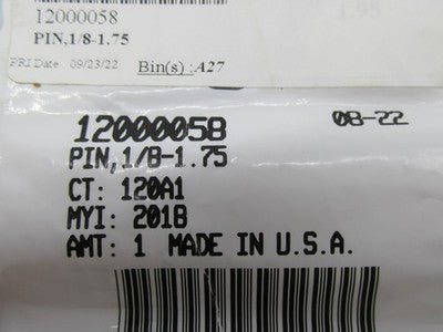 LOT of 2 Harley-Davidson Genuine OEM NOS 1/8"-1.75" Pin 12000058