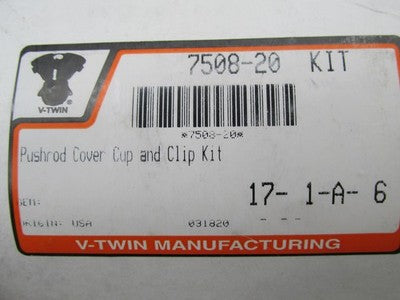 Colony V-Twin NOS Harley Upper Pushrod Cover Cup and Clip Kit, Chrome