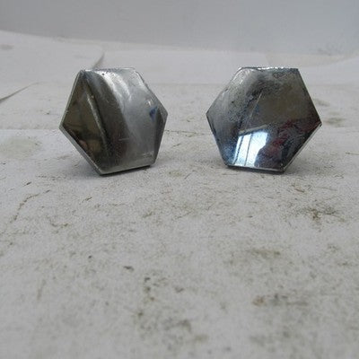 Pair of Triumph/BSA Chrome Hex 27mm Fork Top Nuts Caps