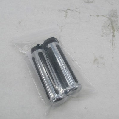 Pair of Harley Davidson OEM CVO Stealth Chrome/Rubber Handlebar Grips