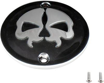 Drag Specialties Split Skull Derby Covers Black 0940-1617