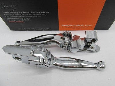 PSI NOS Harley Journey Adjustable Lever Set, Chrome 0610-1716 | 12-006