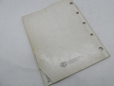 Harley-Davidson Official Factory  1986-1987 Sportster XLH Parts Catalog 99451-87