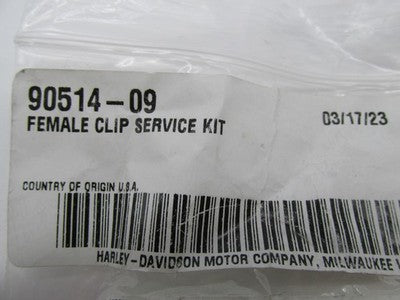 Harley-Davidson Genuine OEM NOS Female Clip Service Kit 90514-09