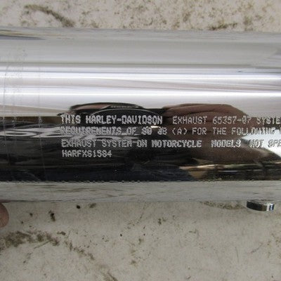 Pair of Harley Davidson OEM Softail Tapered Mufflers Chrome 65358-07 6