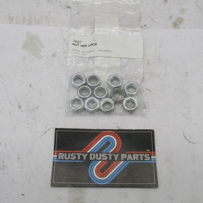 Lot of 11 Harley-Davidson OEM NOS 3/8-16 x 9/32 x 9/16 Hex Lock Nuts 7