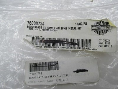 Harley Genuine NOS Boom! Stage I/II Front Lower Speaker Install Kit 76