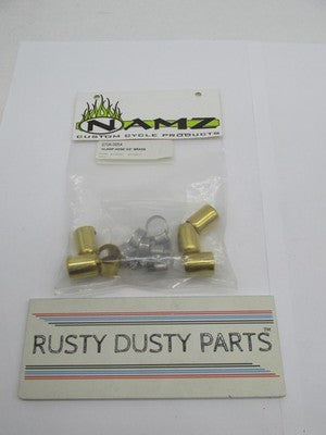 Namz NOS 6 Pack 3/8" Brass Oil Line Hose Clamps 0706-0054