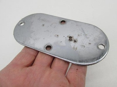 Harley Davidson Smooth Chrome Chain Clutch 4 Hole Inspection Plate Cov