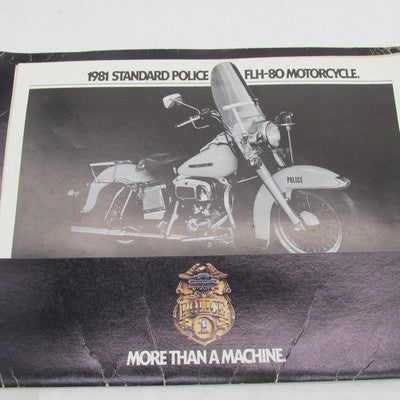 Vintage Harley Davidson 1981 AMF Police Motorcycles Brochure