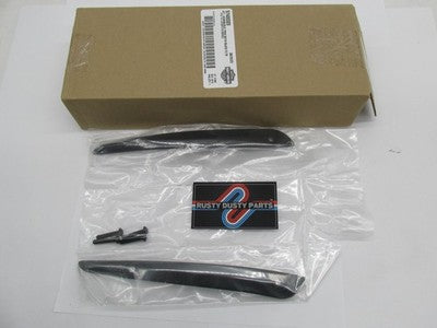 Harley Davidson Genuine NOS Windshield Trim Kit Black Satin 57400320