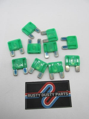 Lot of 10 Harley Davidson NOS 30 amp Maxi Fuse Green 72318-04