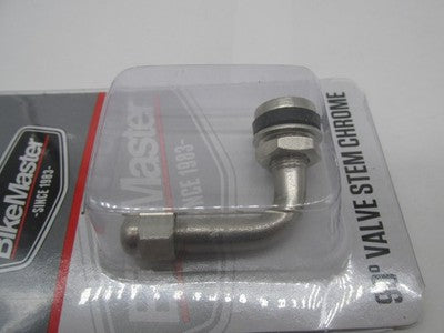 Bikemaster Motorcycle ATV UTV 90 Degree Tire Valve Stem Chrome 151414