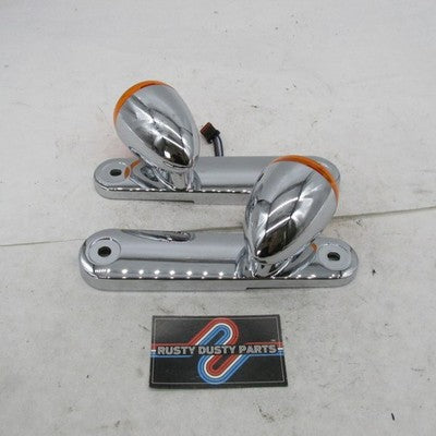 Harley Davidson OEM 14-23 Touring Front Turn Signals Chrome 67800161 6