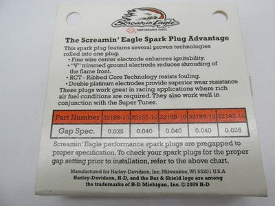 Harley Davidson NOS Screamin' Eagle Spark Plugs 32187-10
