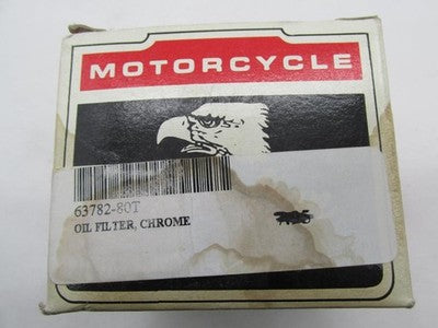 Harley-Davidson Eagle Iron Genuine NOS Chrome Oil Filter 63782-80T