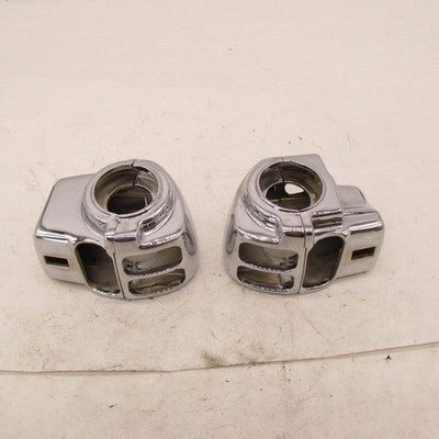 Pair Harley Davidson OEM Left/Right Chrome Handlebar Switch Housing Ki