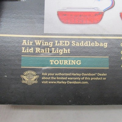 Harley-Davidson OEM NOS Air Wing Saddlebag LED Light Rail Kit Smoked 6