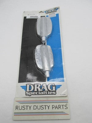 Set of Drag Specialties NOS 3 Inch Male Chrome Footboards 1621-0722