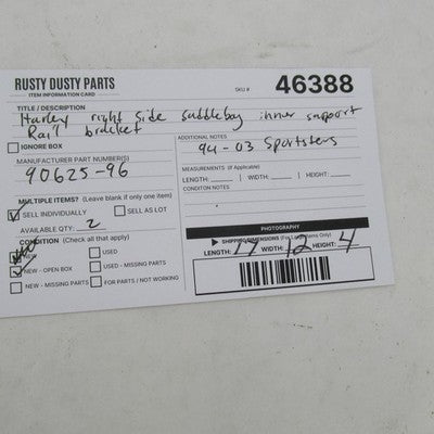 Harley OEM Right Side Saddlebag Inner Support Rail Bracket Mount 94-03