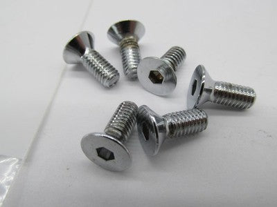 Lot of 6 Harley-Davidson OEM NOS Chrome Countersunk Flat Head Screws 9