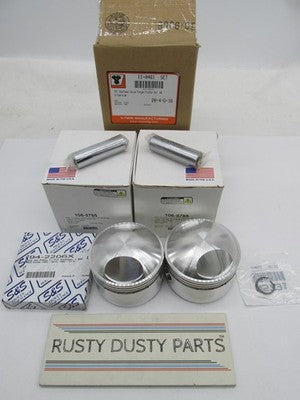 V-Twin NOS Harley 74" Overhead Valve Forged Piston Set .060 Oversize 1