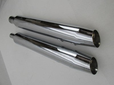 Pair of Harley-Davidson Stock Chrome Exhaust Mufflers 64900235B & 6490