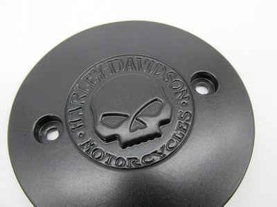 Harley-Davidson OEM NOS Willie G Skull Right Side Medallion Black 2580