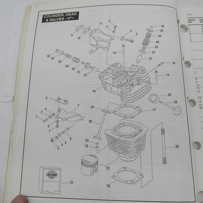 Harley Davidson Official Factory 1997 XLH Models Parts Catalog 99451-9