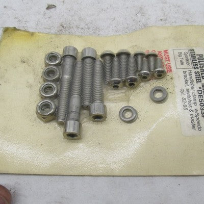 Diamond 82-95 Harley BT XL Handlebar Instrument Bolt Kit *Incomplete*