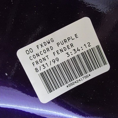Harley Davidson OEM NOS FXDWG Wide Glide Concord Purple Front Fender 5