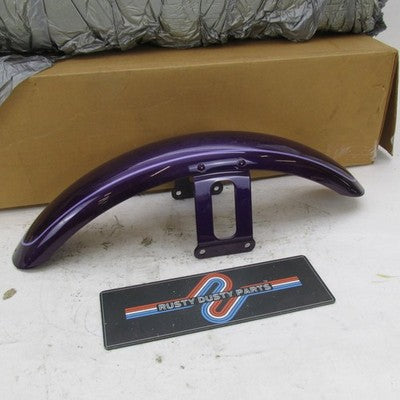 Harley Davidson OEM NOS FXDWG Wide Glide Concord Purple Front Fender 5