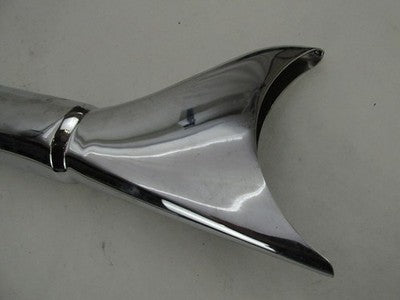 Harley Davidson Chrome 26" Long Fishtail Exhaust Muffler 1.75" OD