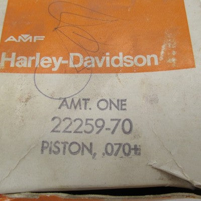 Harley-Davidson OEM NOS Ironhead +.070 Piston and Rings Set 22259-70
