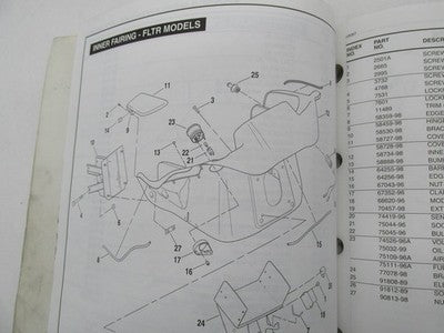 Harley Davidson Official Factory 1999 FLT Models Parts Catalog 99456-9