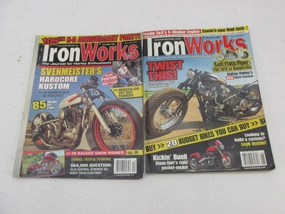 Lot of 6 Harley Davidson Custom Chopper Iron Works Magazines