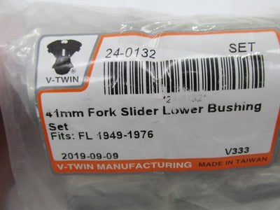 V-Twin NOS Harley 49-76 FL 41mm Fork Slider Lower Bushing Set 24-0132