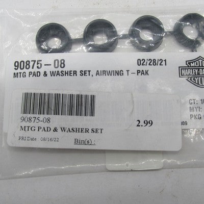 Genuine Harley-Davidson OEM NOS Air Wing Mounting Pad Washer Set 90875
