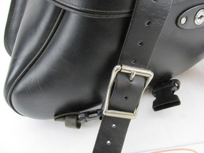 The Leatherworks Black Right Side Harley Davidson Saddlebag wihtout Ke