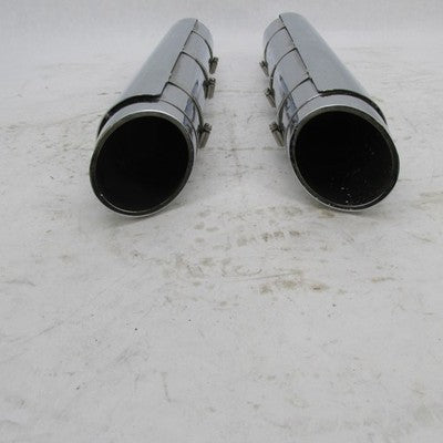 Pair of Harley Davidson Genuine Stock Chrome Exhaust Mufflers Pipes 65