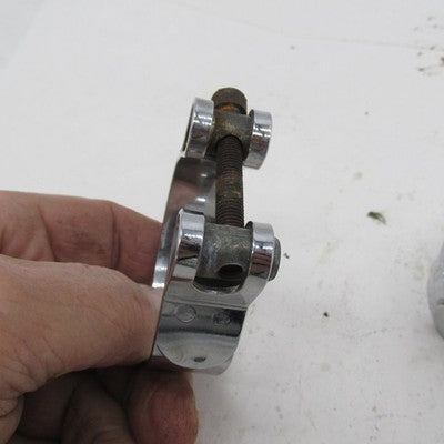 Pair of Vintage Harley OEM Electra-Glide Exhaust Port Clamps Ironhead