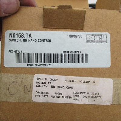 Buell Blast OEM XB Right Handlebar Switch Starter Control Assembly N01