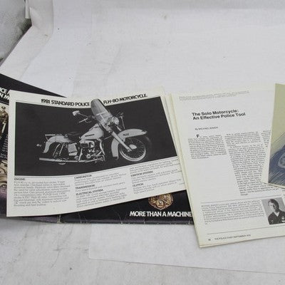 Vintage Harley Davidson 1981 AMF Police Motorcycles Brochure
