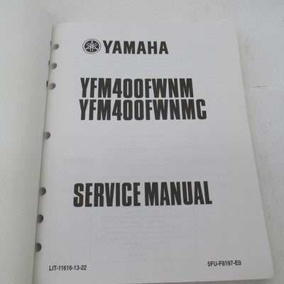 Yamaha OEM YFM400FWNM (C) 1999 Service Manual LIT-11616-13-22 5FU-F819