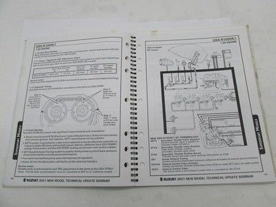 Suzuki Factory 2001 New Model Technical Update Seminar Manual Book 999
