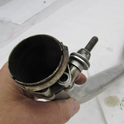 Pair of Vtg Chrome Staggered Dual Exhaust Header Pipes Harley Ironhead